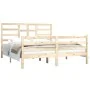 Estructura de cama de madera maciza 160x200 cm de vidaXL, Camas y somieres - Ref: Foro24-3105870, Precio: 136,61 €, Descuento: %