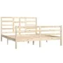 Estructura de cama de madera maciza 160x200 cm de vidaXL, Camas y somieres - Ref: Foro24-3105870, Precio: 136,61 €, Descuento: %