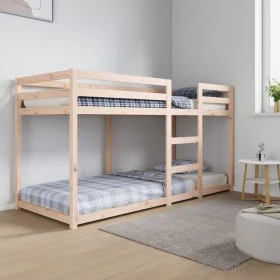 Solid pine wood bunk bed 80x200 cm by vidaXL, Beds and slatted bases - Ref: Foro24-821649, Price: 125,59 €, Discount: %