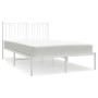 Estructura de cama de metal con cabecero blanca 120x200 cm de vidaXL, Camas y somieres - Ref: Foro24-350929, Precio: 80,02 €,...