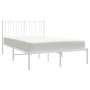 Estructura de cama de metal con cabecero blanca 120x200 cm de vidaXL, Camas y somieres - Ref: Foro24-350929, Precio: 80,02 €,...
