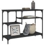 Mesa consola con estantes negro 100x35x75 cm en Mesas auxiliares | Comprar online en Foru.es