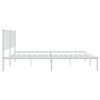 Estructura de cama de metal con cabecero blanca 120x200 cm de vidaXL, Camas y somieres - Ref: Foro24-350929, Precio: 80,02 €,...