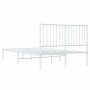 Estructura de cama de metal con cabecero blanca 120x200 cm de vidaXL, Camas y somieres - Ref: Foro24-350929, Precio: 80,02 €,...