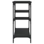 Mesa consola con estantes negro 100x35x75 cm en Mesas auxiliares | Comprar online en Foru.es