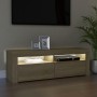 Mueble de TV con luces LED roble Sonoma 120x35x40 cm de vidaXL, Muebles TV - Ref: Foro24-804313, Precio: 78,87 €, Descuento: %