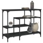 Mesa consola con estantes negro 100x35x75 cm en Mesas auxiliares | Comprar online en Foru.es