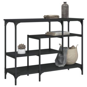 Mesa consola con estantes negro 100x35x75 cm en Mesas auxiliares | Comprar online en Foru.es