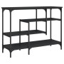 Mesa consola con estantes negro 100x35x75 cm en Mesas auxiliares | Comprar online en Foru.es