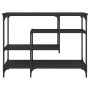 Mesa consola con estantes negro 100x35x75 cm en Mesas auxiliares | Comprar online en Foru.es