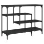 Mesa consola con estantes negro 100x35x75 cm en Mesas auxiliares | Comprar online en Foru.es