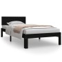 Estructura de cama madera maciza de pino negro 90x200 cm de vidaXL, Camas y somieres - Ref: Foro24-810484, Precio: 136,31 €, ...