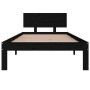 Estructura de cama madera maciza de pino negro 90x200 cm de vidaXL, Camas y somieres - Ref: Foro24-810484, Precio: 136,31 €, ...