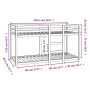 Litera de madera maciza de pino 80x200 cm de vidaXL, Camas y somieres - Ref: Foro24-821650, Precio: 145,37 €, Descuento: %