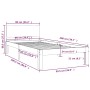 Estructura de cama madera maciza de pino negro 90x200 cm de vidaXL, Camas y somieres - Ref: Foro24-810484, Precio: 136,31 €, ...