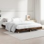 Estructura de cama madera de ingeniería roble ahumado 140x190cm de vidaXL, Camas y somieres - Ref: Foro24-832074, Precio: 114...