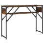 Mesa consola estante madera ingeniería roble humo 105x30x75 cm en Mesas auxiliares | Comprar online en Foru.es