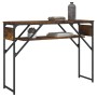 Mesa consola estante madera ingeniería roble humo 105x30x75 cm en Mesas auxiliares | Comprar online en Foru.es