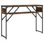 Mesa consola estante madera ingeniería roble humo 105x30x75 cm en Mesas auxiliares | Comprar online en Foru.es