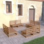 Muebles de jardín 8 piezas marrón miel madera madera de pino en Conjuntos de jardín | Comprar online en Foru.es