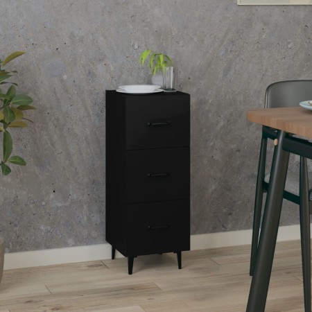 Aparador de madera contrachapada negro 34,5x34x90 cm de vidaXL, Aparadores - Ref: Foro24-812349, Precio: 67,38 €, Descuento: %