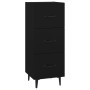 Aparador de madera contrachapada negro 34,5x34x90 cm de vidaXL, Aparadores - Ref: Foro24-812349, Precio: 67,38 €, Descuento: %