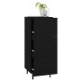 Aparador de madera contrachapada negro 34,5x34x90 cm de vidaXL, Aparadores - Ref: Foro24-812349, Precio: 67,38 €, Descuento: %