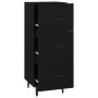 Aparador de madera contrachapada negro 34,5x34x90 cm de vidaXL, Aparadores - Ref: Foro24-812349, Precio: 67,38 €, Descuento: %