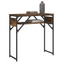Mesa consola estante madera ingeniería roble humo 75x30x75 cm en Mesas auxiliares | Comprar online en Foru.es