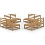 Muebles de jardín 8 piezas marrón miel madera madera de pino en Conjuntos de jardín | Comprar online en Foru.es