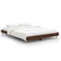 Estructura de cama madera de ingeniería marrón roble 140x190 cm de vidaXL, Camas y somieres - Ref: Foro24-832076, Precio: 121...