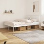 Estructura de cama de metal con cabecero blanca 140x190 cm de vidaXL, Camas y somieres - Ref: Foro24-350931, Precio: 88,03 €,...