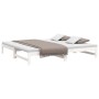 Sofá cama extraíble madera maciza de pino blanco 2x(100x200) cm de vidaXL, Camas y somieres - Ref: Foro24-823400, Precio: 132...