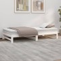 Sofá cama extraíble madera maciza de pino blanco 2x(100x200) cm de vidaXL, Camas y somieres - Ref: Foro24-823400, Precio: 132...