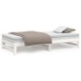 Sofá cama extraíble madera maciza de pino blanco 2x(100x200) cm de vidaXL, Camas y somieres - Ref: Foro24-823400, Precio: 132...