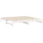 Sofá cama extraíble madera maciza de pino blanco 2x(100x200) cm de vidaXL, Camas y somieres - Ref: Foro24-823400, Precio: 132...