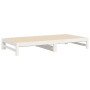 Sofá cama extraíble madera maciza de pino blanco 2x(100x200) cm de vidaXL, Camas y somieres - Ref: Foro24-823400, Precio: 132...