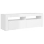 Mueble de TV con luces LED blanco brillante 120x35x40 cm de vidaXL, Muebles TV - Ref: Foro24-804316, Precio: 82,22 €, Descuen...