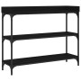 Mesa consola con estantes negro 100x30x80 cm en Mesas auxiliares | Comprar online en Foru.es