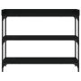 Mesa consola con estantes negro 100x30x80 cm en Mesas auxiliares | Comprar online en Foru.es