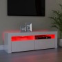 Mueble de TV con luces LED blanco brillante 120x35x40 cm de vidaXL, Muebles TV - Ref: Foro24-804316, Precio: 82,22 €, Descuen...