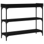 Mesa consola con estantes negro 100x30x80 cm en Mesas auxiliares | Comprar online en Foru.es