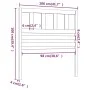 Bettkopfteil aus massivem grauem Kiefernholz, 106 x 4 x 100 cm von vidaXL, Kopf- und Fußteile - Ref: Foro24-814131, Preis: 39...
