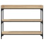 Mesa consola con estantes roble Sonoma 100x30x80 cm en Mesas auxiliares | Comprar online en Foru.es