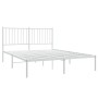 Estructura de cama con cabecero metal blanca 140x200 cm de vidaXL, Camas y somieres - Ref: Foro24-350932, Precio: 98,95 €, De...