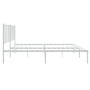 Estructura de cama con cabecero metal blanca 140x200 cm de vidaXL, Camas y somieres - Ref: Foro24-350932, Precio: 98,95 €, De...