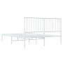 Estructura de cama con cabecero metal blanca 140x200 cm de vidaXL, Camas y somieres - Ref: Foro24-350932, Precio: 98,95 €, De...