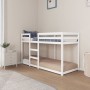 Litera de madera maciza de pino blanco 75x190 cm de vidaXL, Camas y somieres - Ref: Foro24-821660, Precio: 156,54 €, Descuent...