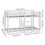 Litera de madera maciza de pino blanco 75x190 cm de vidaXL, Camas y somieres - Ref: Foro24-821660, Precio: 156,54 €, Descuent...