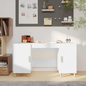 Escritorio de madera contrachapada blanco 140x50x75 cm de vidaXL, Escritorios - Ref: Foro24-812762, Precio: 114,74 €, Descuen...